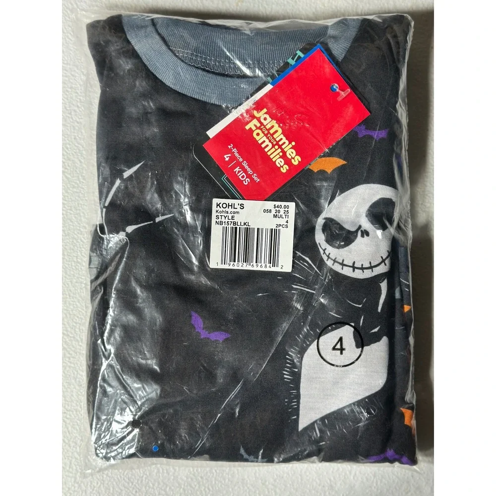 Disney Nightmare Before Christmas Jack Skellington Pajama Set Kids 4 NB157BLLKL